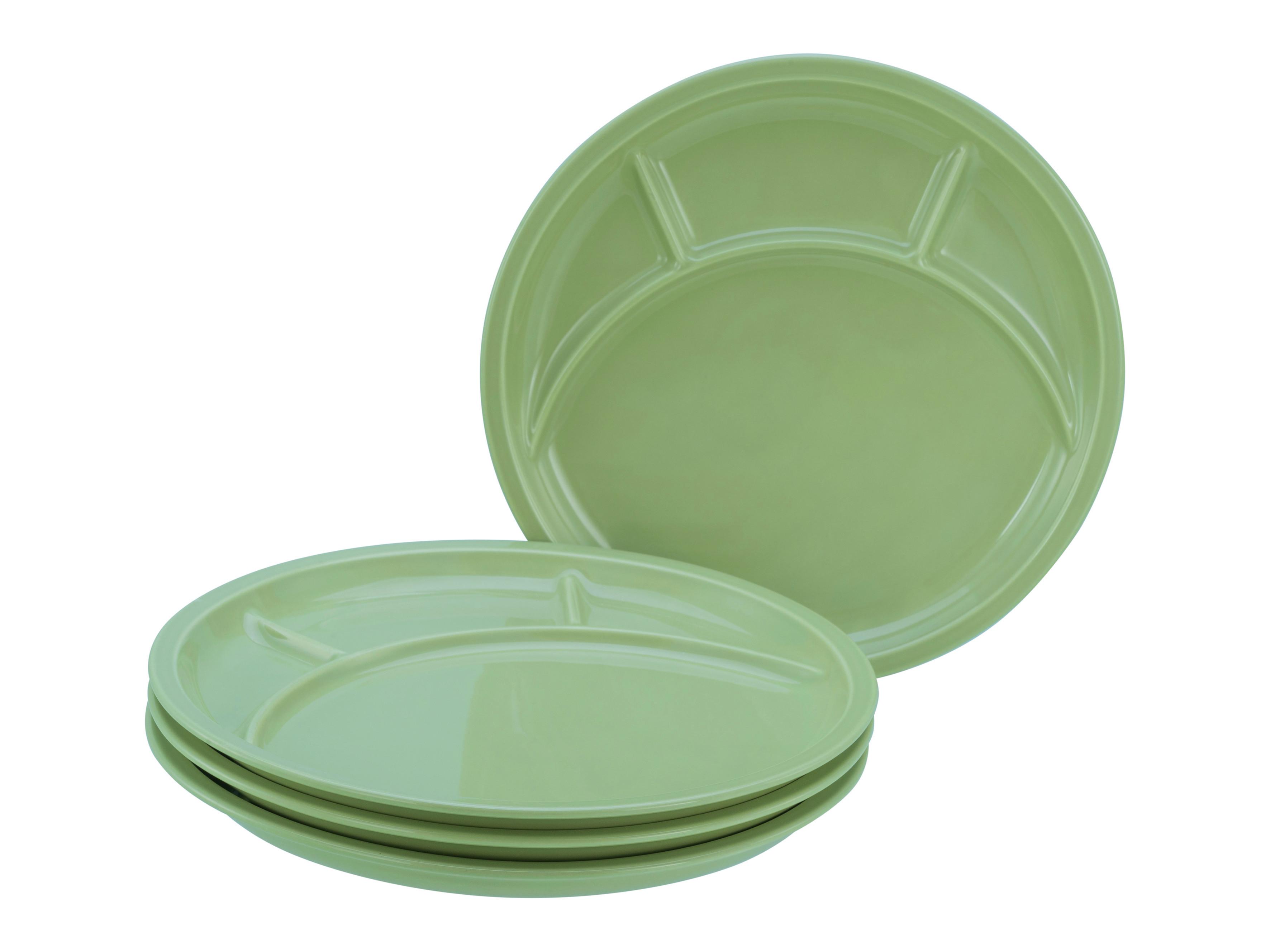 Fondueteller Universal Grün 4-Teilig - Grün, Basics, Keramik (27cm) - Creatable
