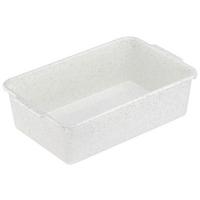 Aufbewahrungsbox Kunststoff 25x16x7 cm Versch. Farben - Blau/Weiß, KONVENTIONELL, Kunststoff (25/16/7cm)