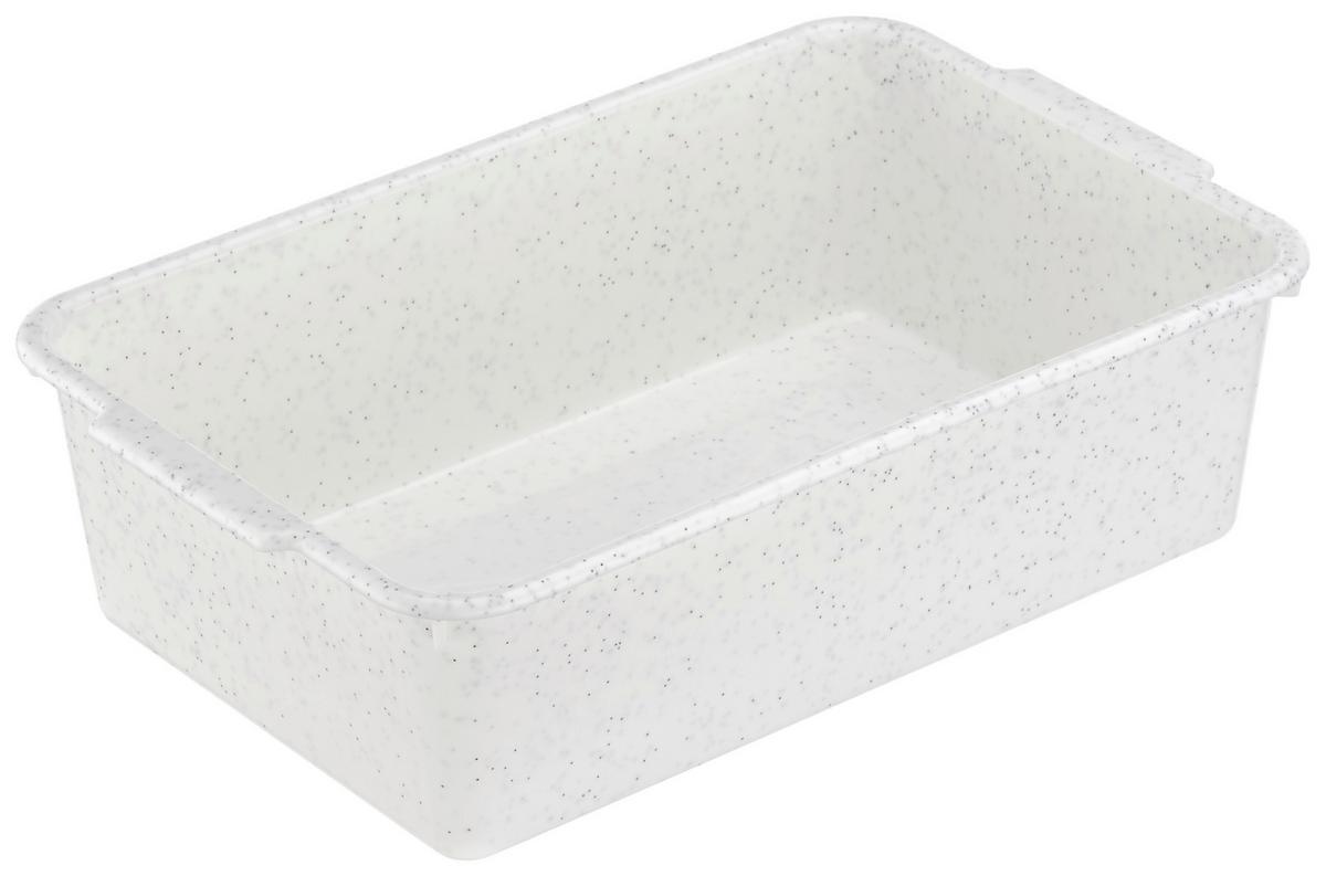 Aufbewahrungsbox Kunststoff 25x16x7 cm Versch. Farben - Blau/Weiß, KONVENTIONELL, Kunststoff (25/16/7cm)