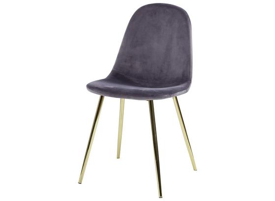 Stuhl Artdeco B: 44 cm Grau - Goldfarben/Grau, MODERN, Textil/Metall (45/85/54cm) - Luca Bessoni Stuhl Artdeco B: 44 cm Grau - Goldfarben/Grau, MODERN, Textil/Metall (45/85/54cm) - Luca Bessoni