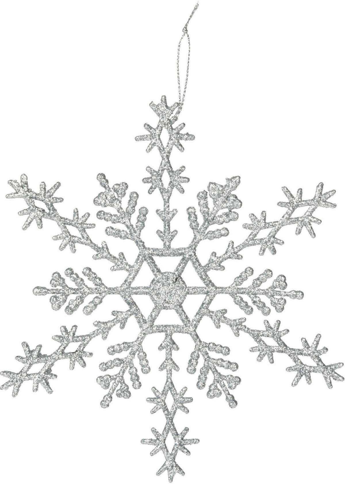 Függődísz Hópehely - műanyag (15/1/15cm)