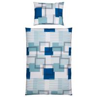 Bettwäsche Trude - Blau/Weiß, KONVENTIONELL, Textil - Ondega