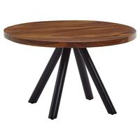 Konferenční stolek masivního dřeva š: 60cm - černá/barvy sheesham, Moderní, kov/dřevo (60/60/35cm) - MID.YOU