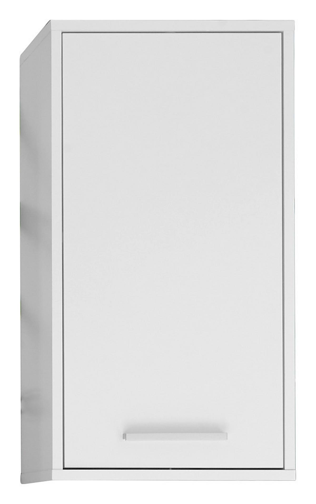 Závesná skrinka MILANO - biela/hliníková, Design, kompozitné drevo/plast (38/72/23cm) - MID.YOU