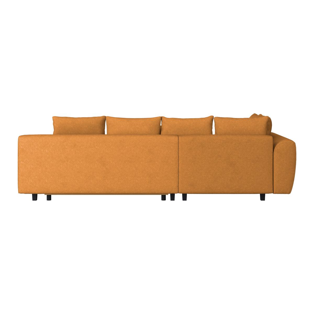 Ecksofa Mendoza - Schwarz/Orange, Design, Textil (197/309cm) - Ondega