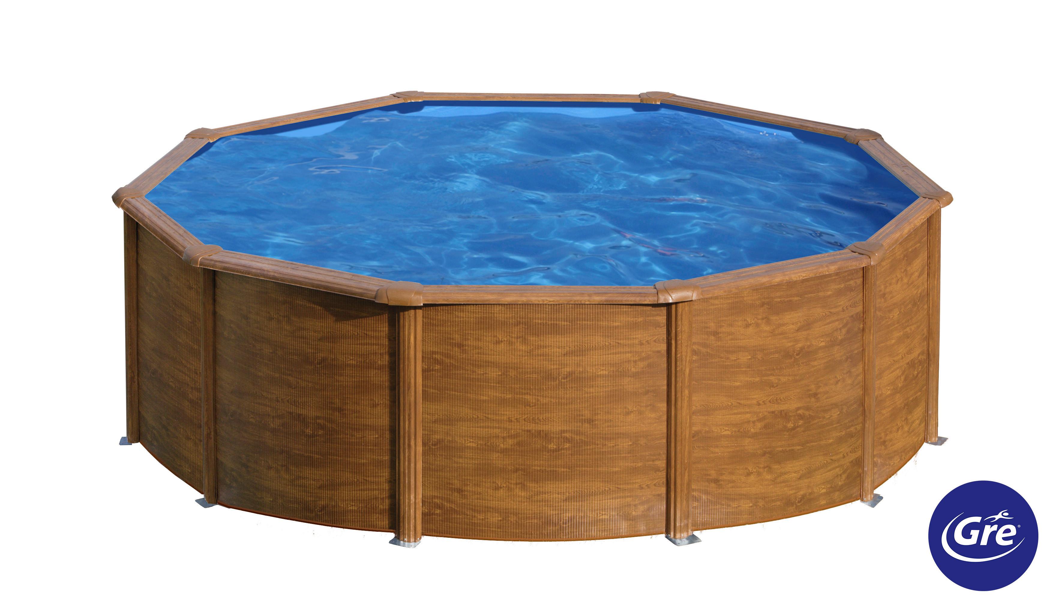 Pool-set Sicilia - Braun, KONVENTIONELL, Metall (460/120cm) - Gre