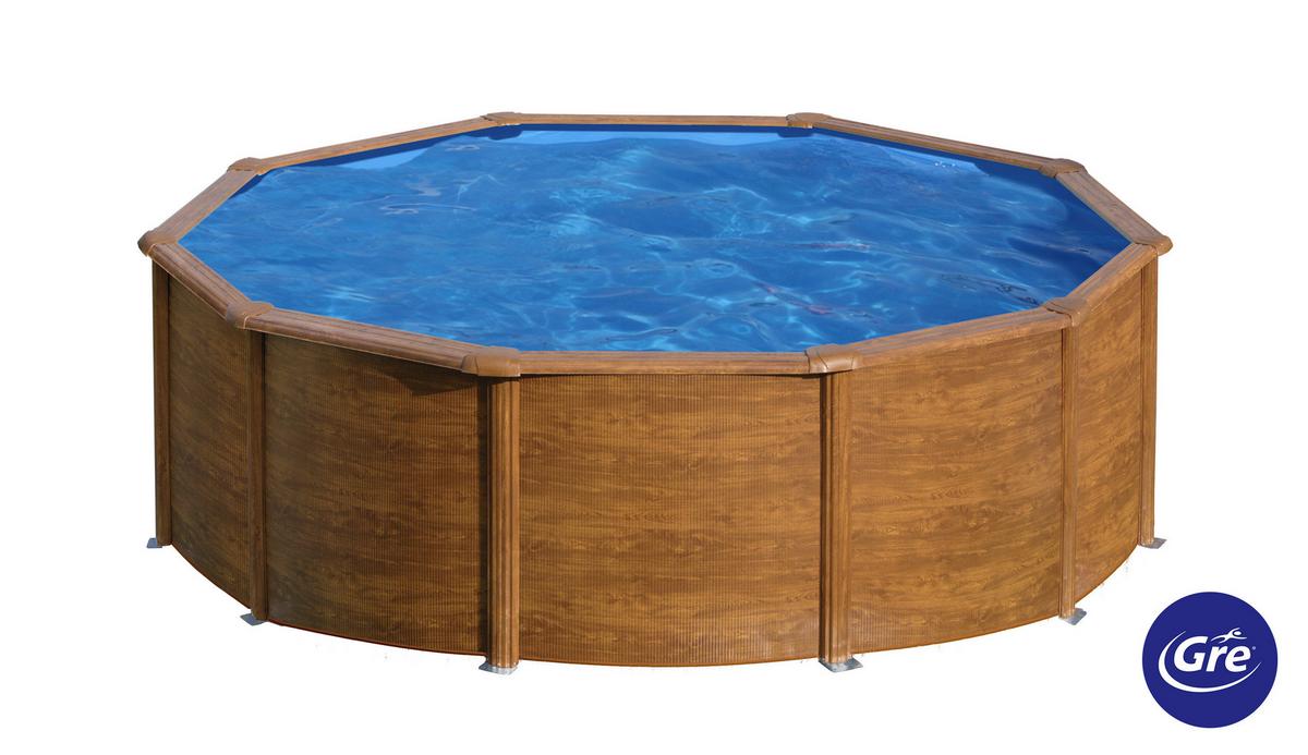 Pool-set Sicilia - Braun, KONVENTIONELL, Metall (460/120cm) - Gre