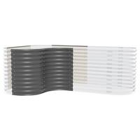 Hochbeet-Erweiterung Vita 80x85,8x80 Anthrazit mit Kurve - Anthrazit, Basics, Metall (80/85,8/80cm)