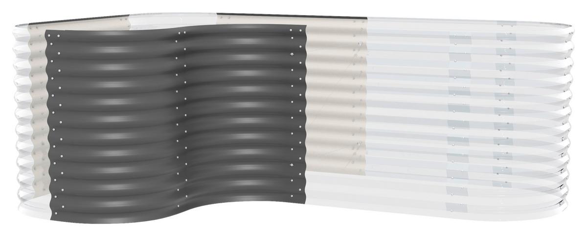 Hochbeet-Erweiterung Vita 80x85,8x80 Anthrazit mit Kurve - Anthrazit, Basics, Metall (80/85,8/80cm)
