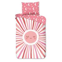 KINDERBETTWÄSCHE SUNNY - Rosa, Trend, Textil (140/200cm)