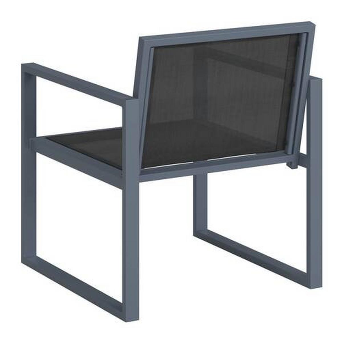 Loungegarnitur Prag - Dunkelgrau/Schwarz, MODERN, Glas/Textil - Beldano