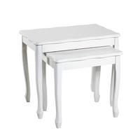 Satztisch London Weiß - Weiß, Basics, Holz/Holzwerkstoff (43/56/41/48/32/36cm)