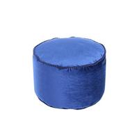 Pouf Taj Mahal Dxh: 47x32 Cm Samt Blau Mit Reißverschluss - Blau, Basics, Textil (47/32/47cm) - Kayoom