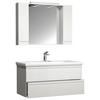 Badezimmer Silora Xl - Weiß, MODERN, Glas/Keramik (100cm) - MID.YOU