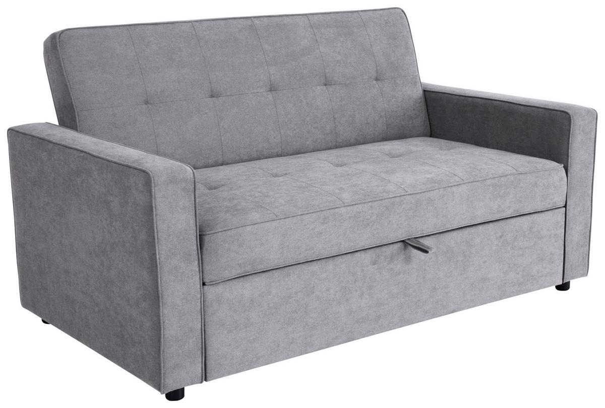 Schlafsofa Haze Hellgrau B: 162 cm - Hellgrau, Trend, Textil (162/90/89cm)