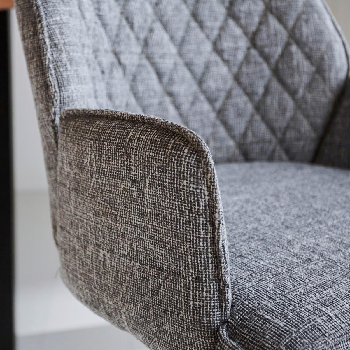 Barhocker-Set Donny Hellgrau B: 54 cm - Hellgrau/Schwarz, MODERN, Textil/Metall (54/100/58cm) - MID.YOU