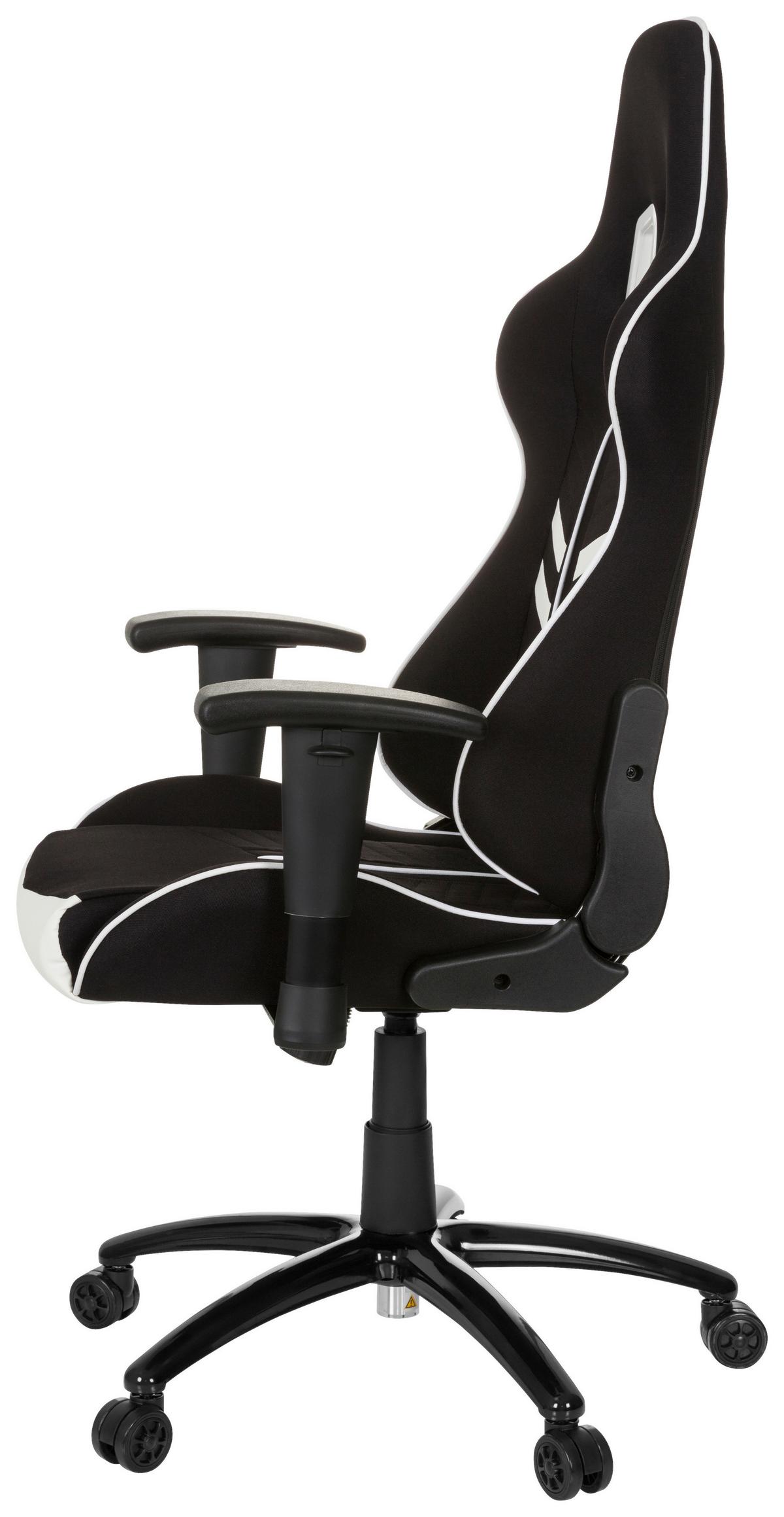 Gamingstuhl League Pro I Schwarz/weiß - Schwarz/Weiß, MODERN, Kunststoff/Textil (72/138/63cm) - MID.YOU