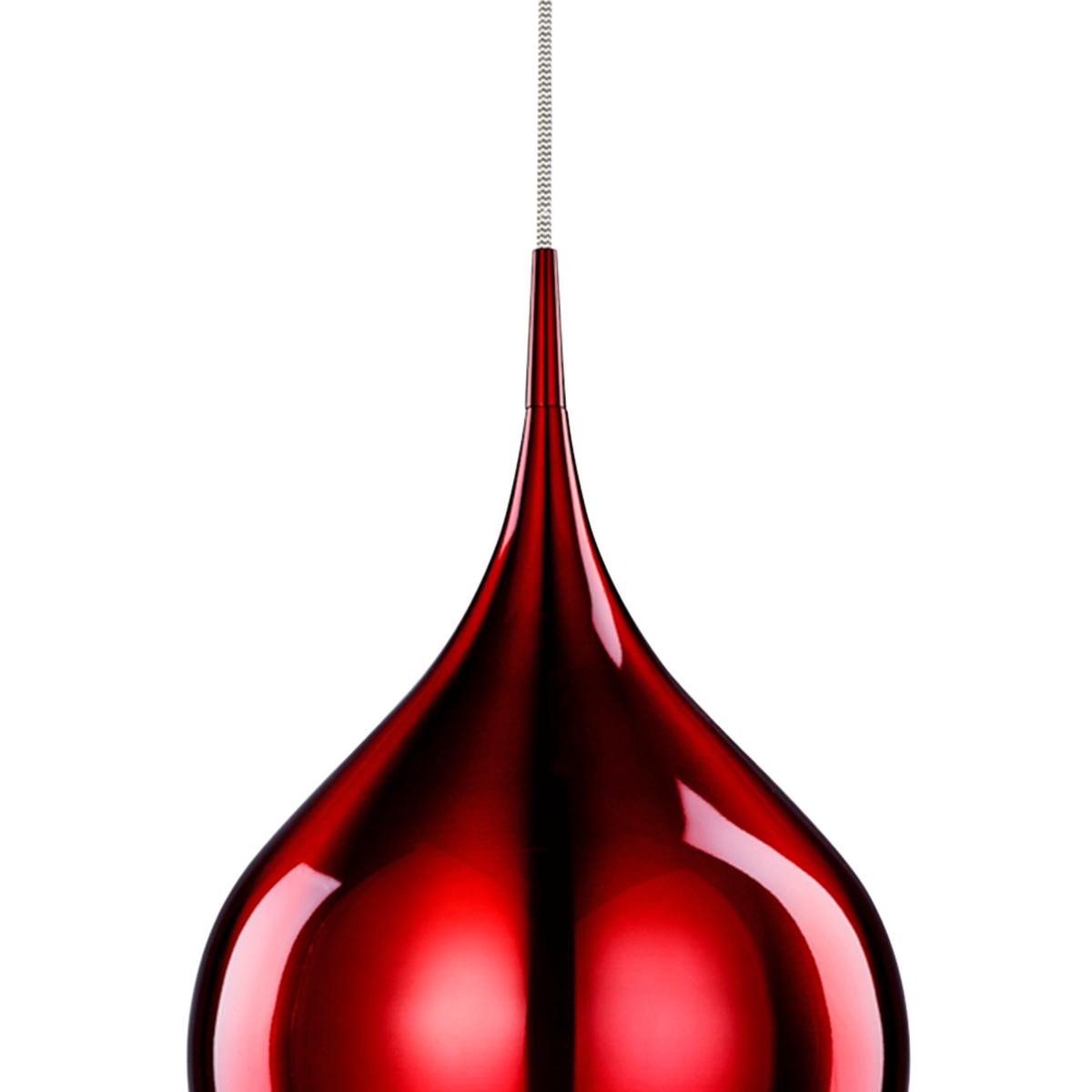 Pendelleuchte Vibrant H: 160 Cm 1-Flammig, Höhenverstellbar - Weinrot, Design, Metall (26/160cm)