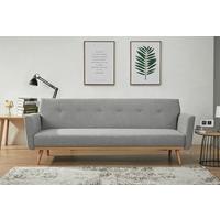 Schlafsofa Hellgrau B: 212 Cm - Hellgrau/Naturfarben, MODERN, Textil (212/79/85cm) - Livetastic