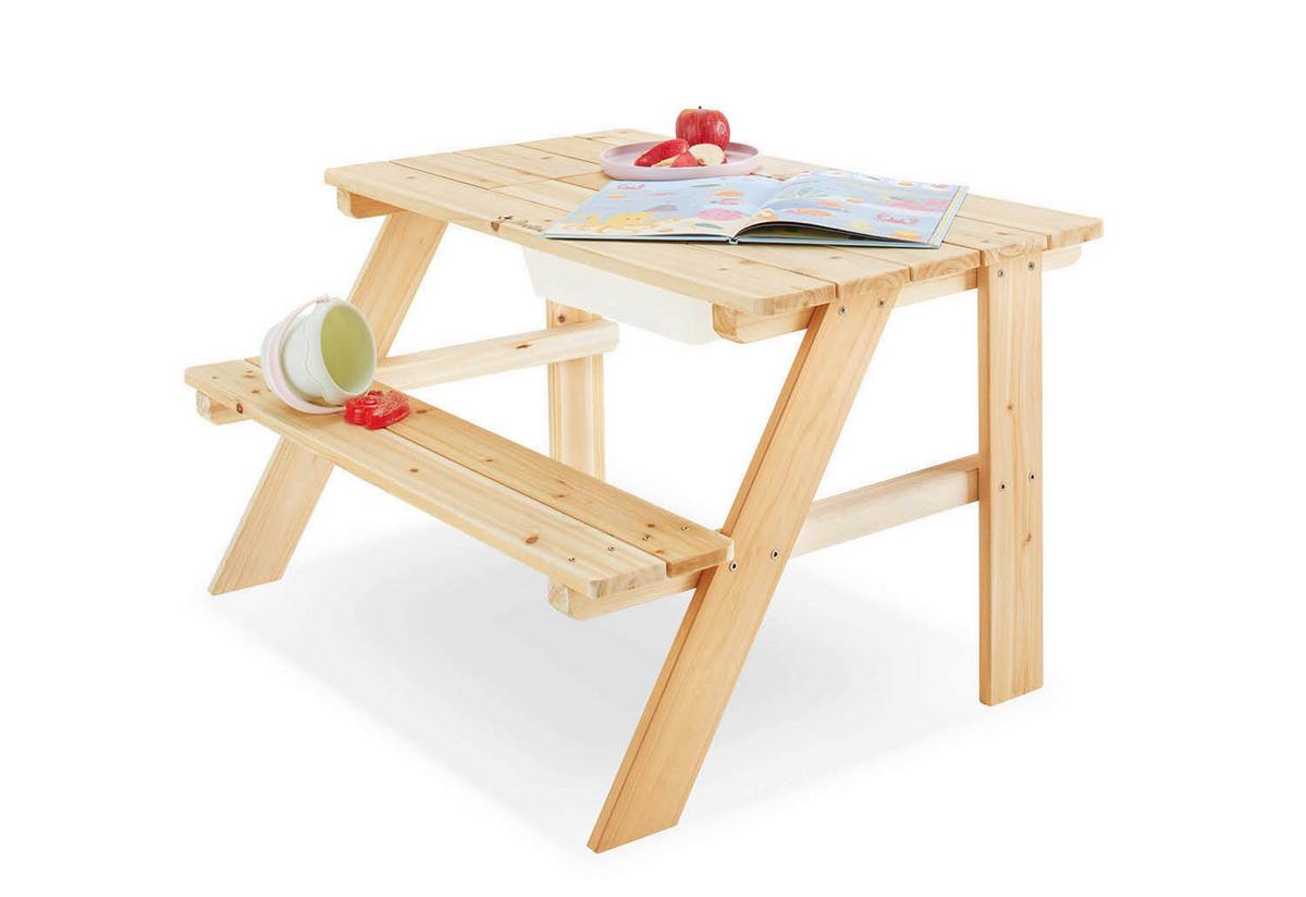 Kindersitzgruppe Spieltisch - Naturfarben, Basics, Holz (88/50/68cm) - Pinolino