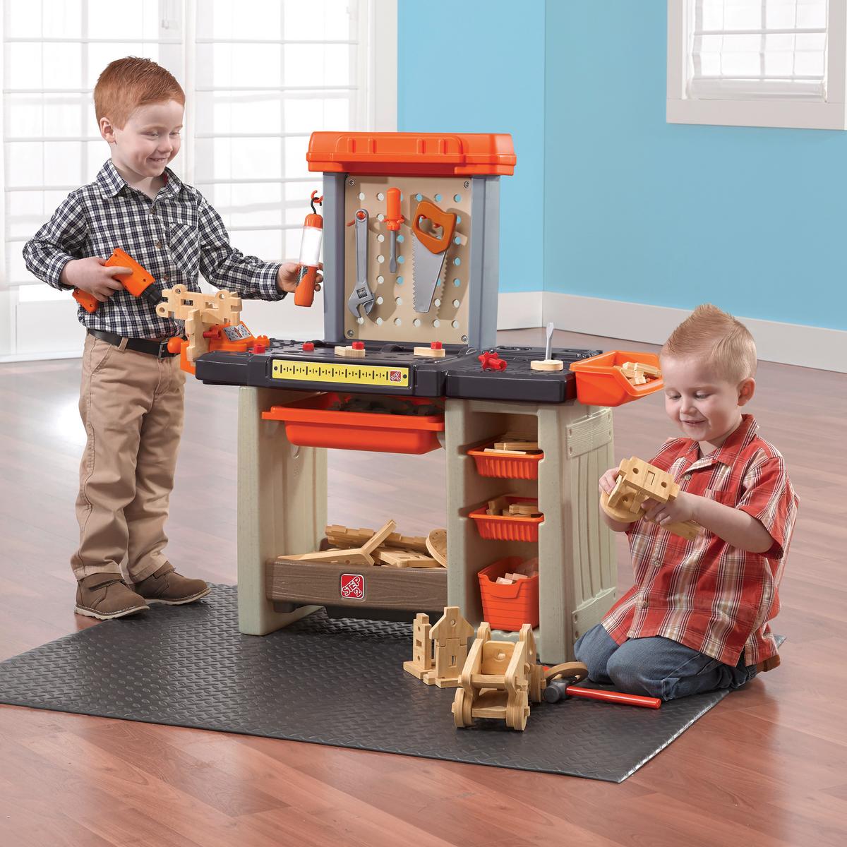 Kinderwerkbank Orange, B/h/t: 92,1x89,9x33cm - Beige/Orange, KONVENTIONELL, Kunststoff (92,1/89,9/33cm) - Ambia Garden