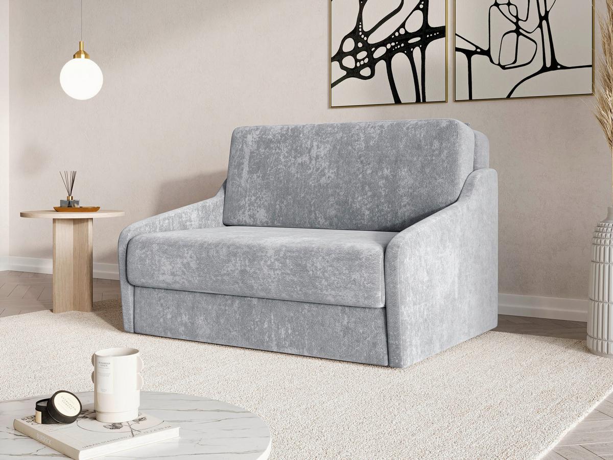 Schlafsofa Fly Grau, B: 136 cm - Schwarz/Grau, Design, Textil (136/86/113cm) - MID.YOU