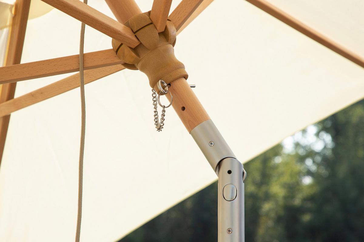 Sonnenschirm Corypho - Weiß, KONVENTIONELL (250/232cm) - Gardenson