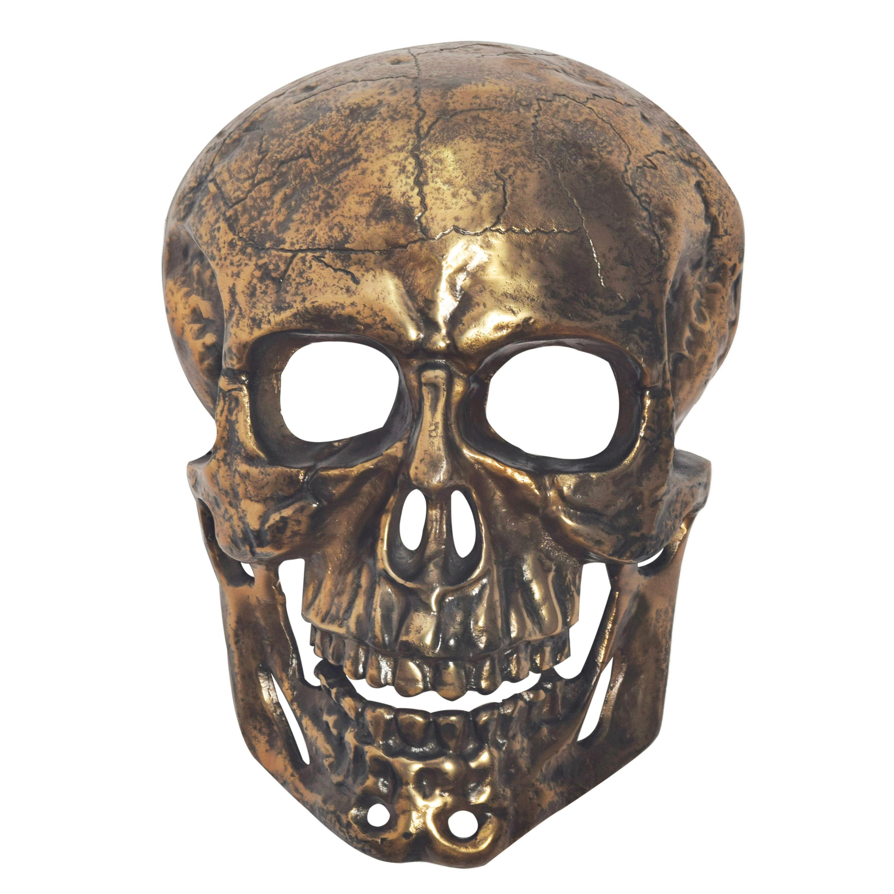 Wanddeko Schädel Goldfarben B: 30 Cm - Goldfarben, Design, Metall (30/41/15,5cm) - Livetastic