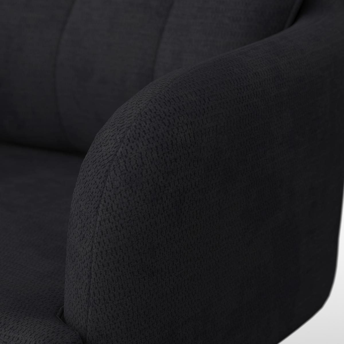 Stolička s podrúčkami MARIETTA, čierna - čierna, Modern, kov/drevo (60/92/67cm) - Bessagi Home