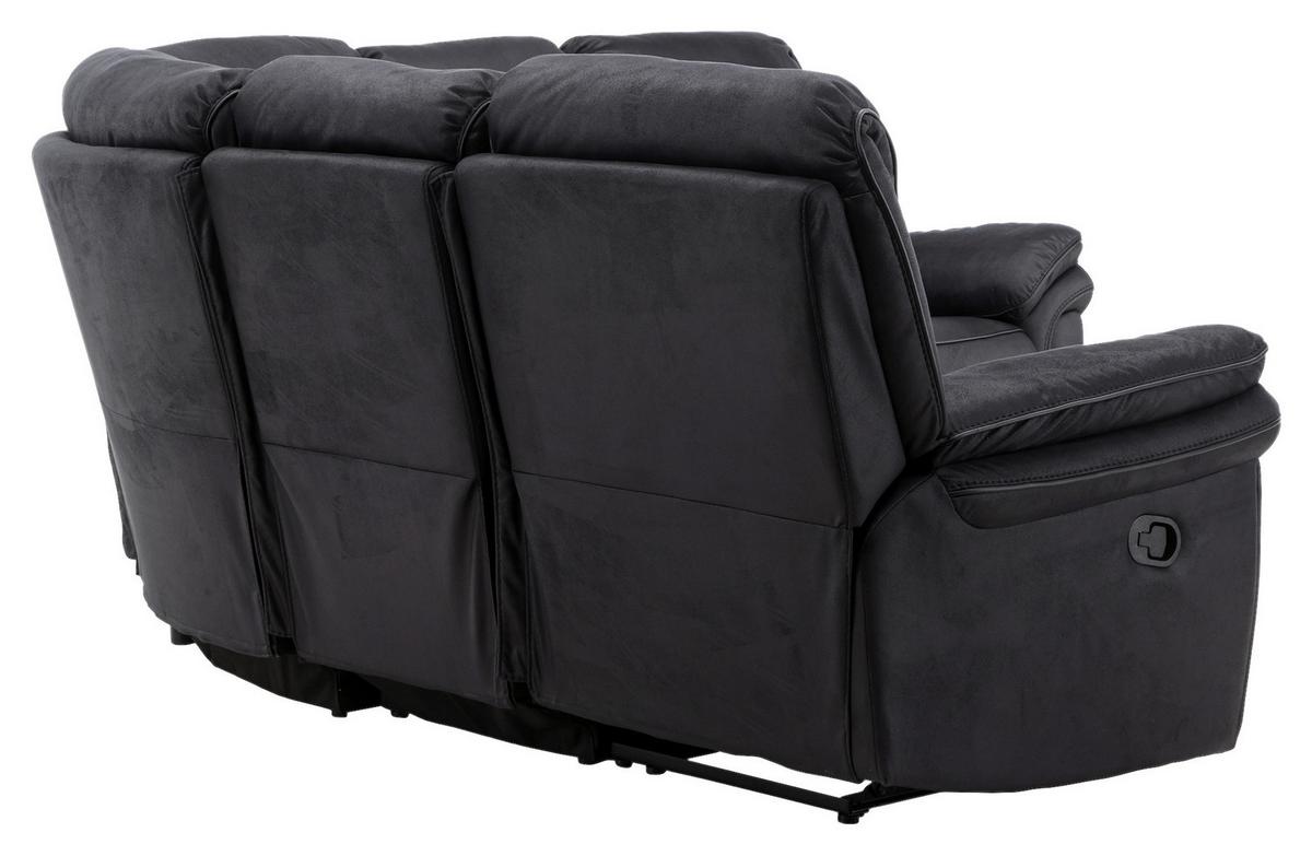 Ecksofa Saranda - Schwarz, Design, Textil (338/338cm) - Livetastic