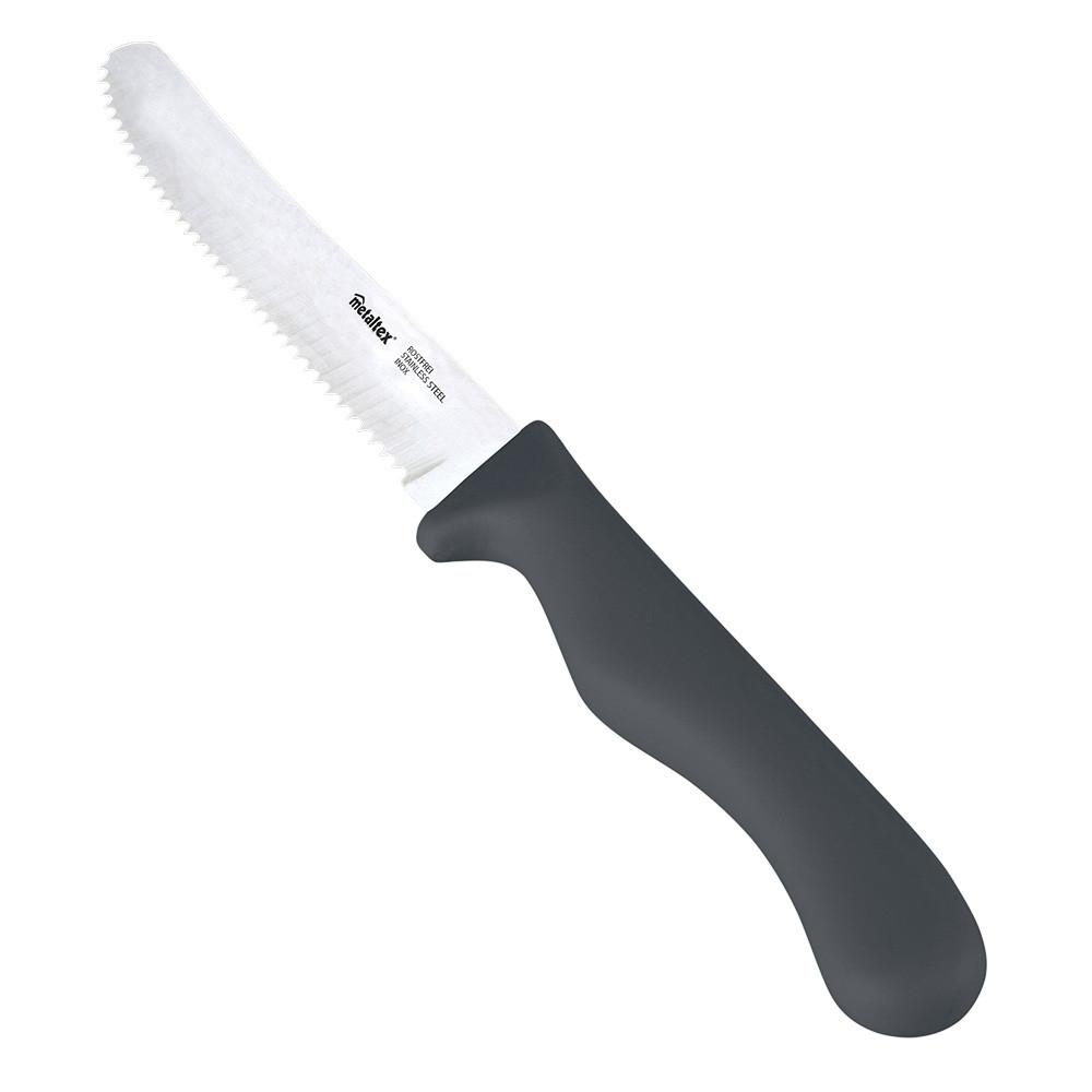 Jausenmesser Maxim Grau B/L: ca. 2,5/22 cm - Edelstahlfarben, Basics, Metall (2,5/22/1,4cm) - Metaltex