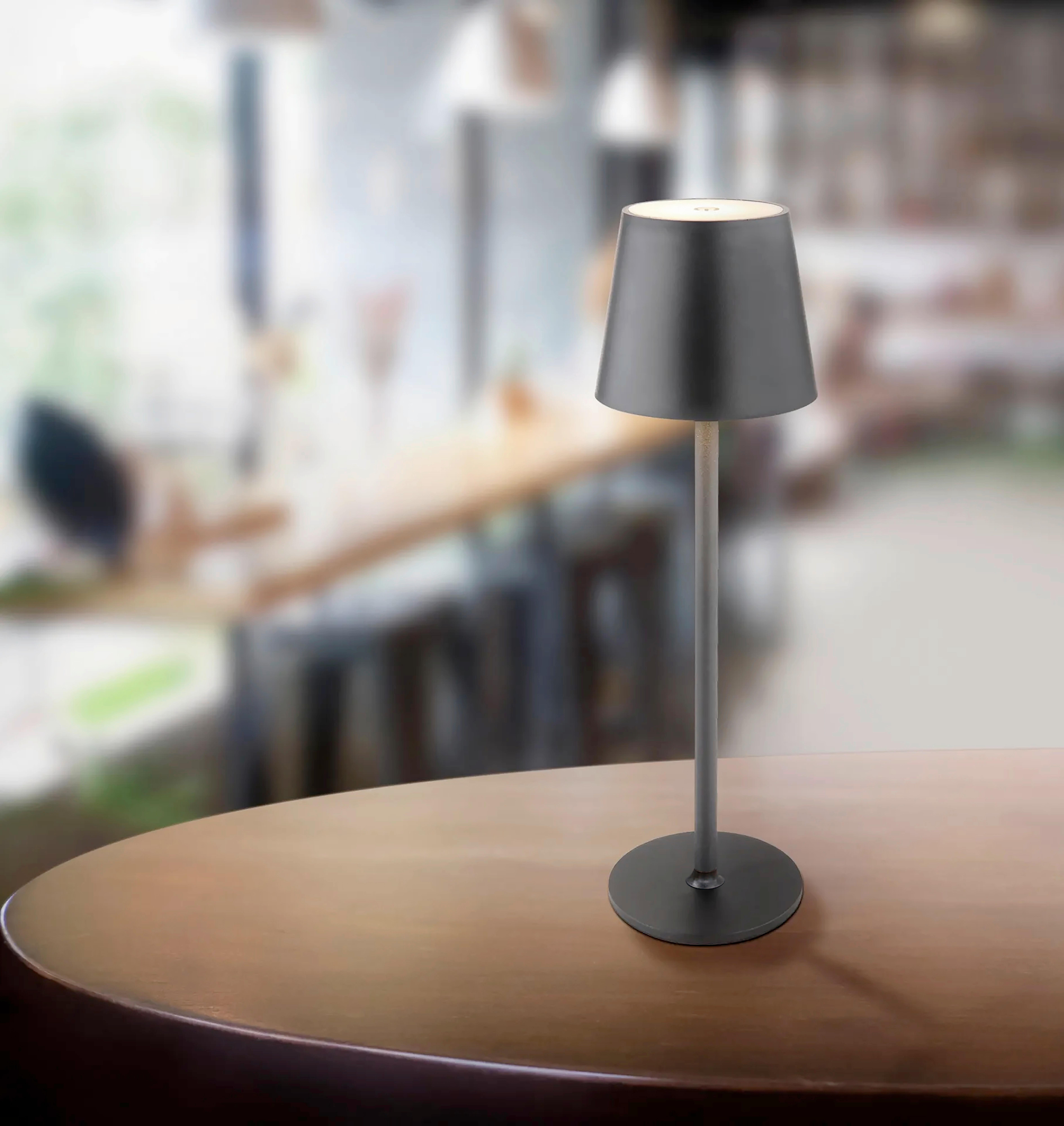 Akku-Tischleuchte Kana - Schwarz, MODERN, Kunststoff/Metall (11/11/35,5cm) - Luca Bessoni