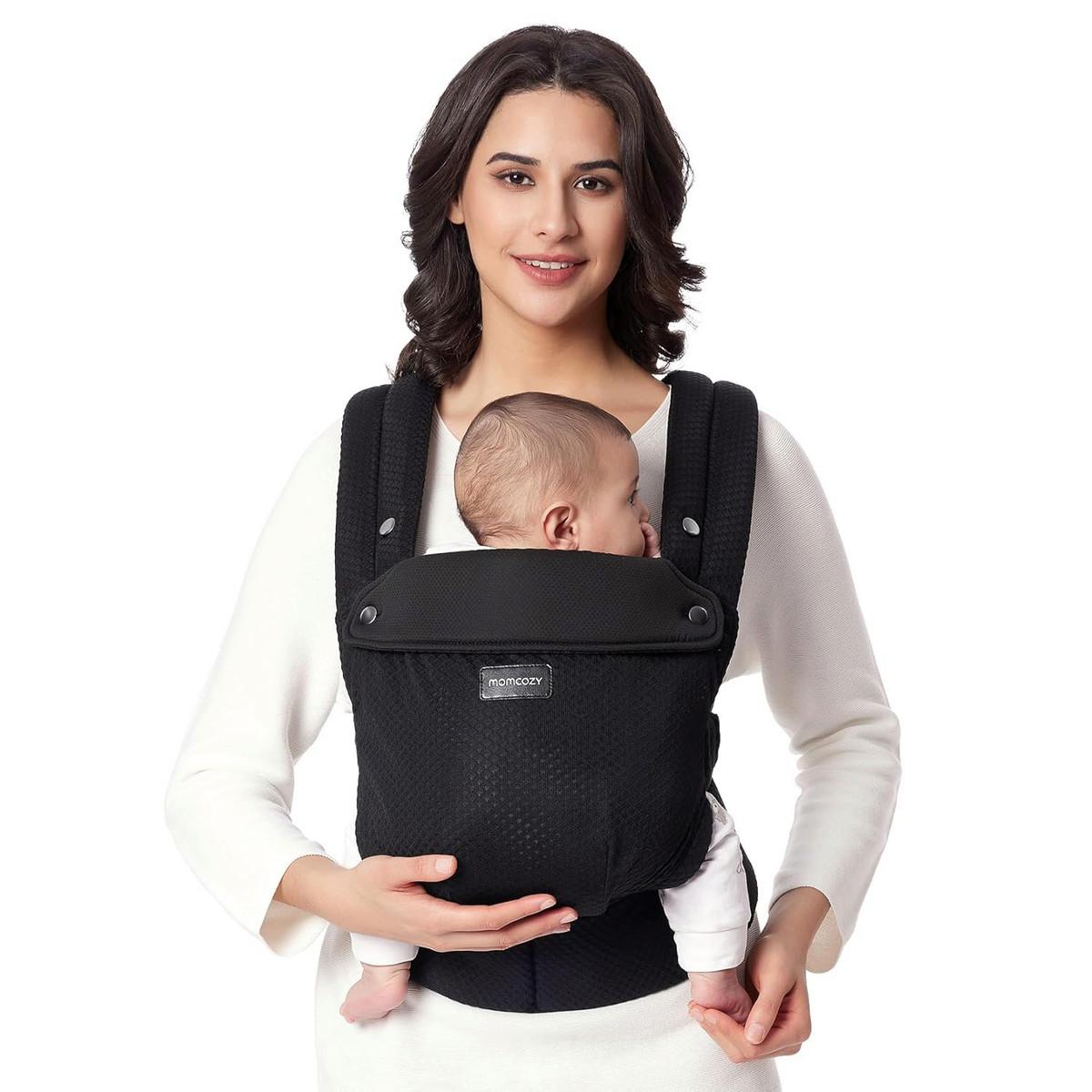 Babytrage schwarz - Schwarz, Basics, Textil (16/31/14,5cm) - Momcozy