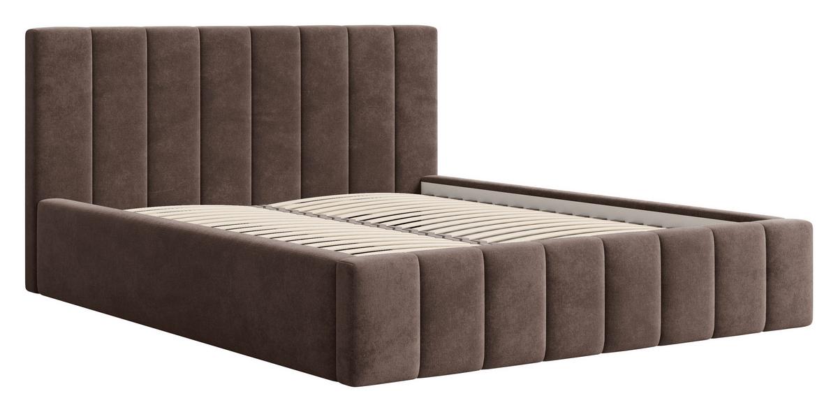 Polsterbett Sky mit Bettkasten 160x200 - Schwarz/Braun, MODERN, Holz (160/200cm) - Livetastic