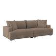 Megasofa Pelle-Megasofa - Wengefarben/Braun, Trend, Textil (261/124cm) - Luca Bessoni
