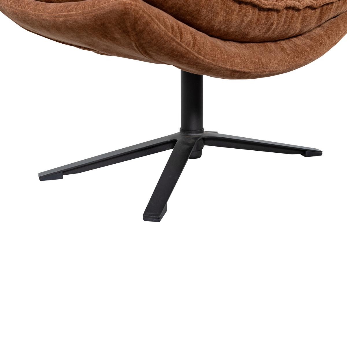 Sesselset Kube Braun B: 77cm - Schwarz/Braun, Design, Textil (77/97/69cm) - Livetastic