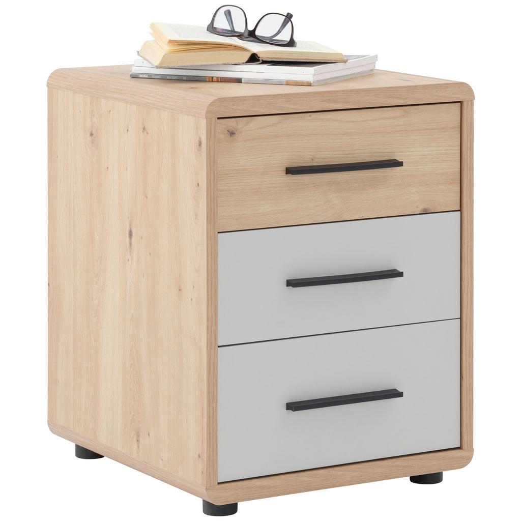 Rollcontainer Eiche Dekor Fontana Plus, H: 59,60cm