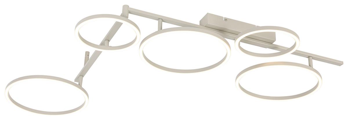 LED-DECKENLEUCHTE CEMIL - Sandfarben, Basics, Kunststoff/Metall (125/88/12cm) - Luca Bessoni