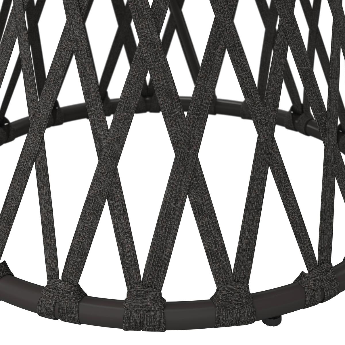 TERASOVÁ SEDACIA SÚPRAVA ELEA - antracitová/tmavosivá, Modern, kov/textil (234/74/77cm) - Bessagi Garden