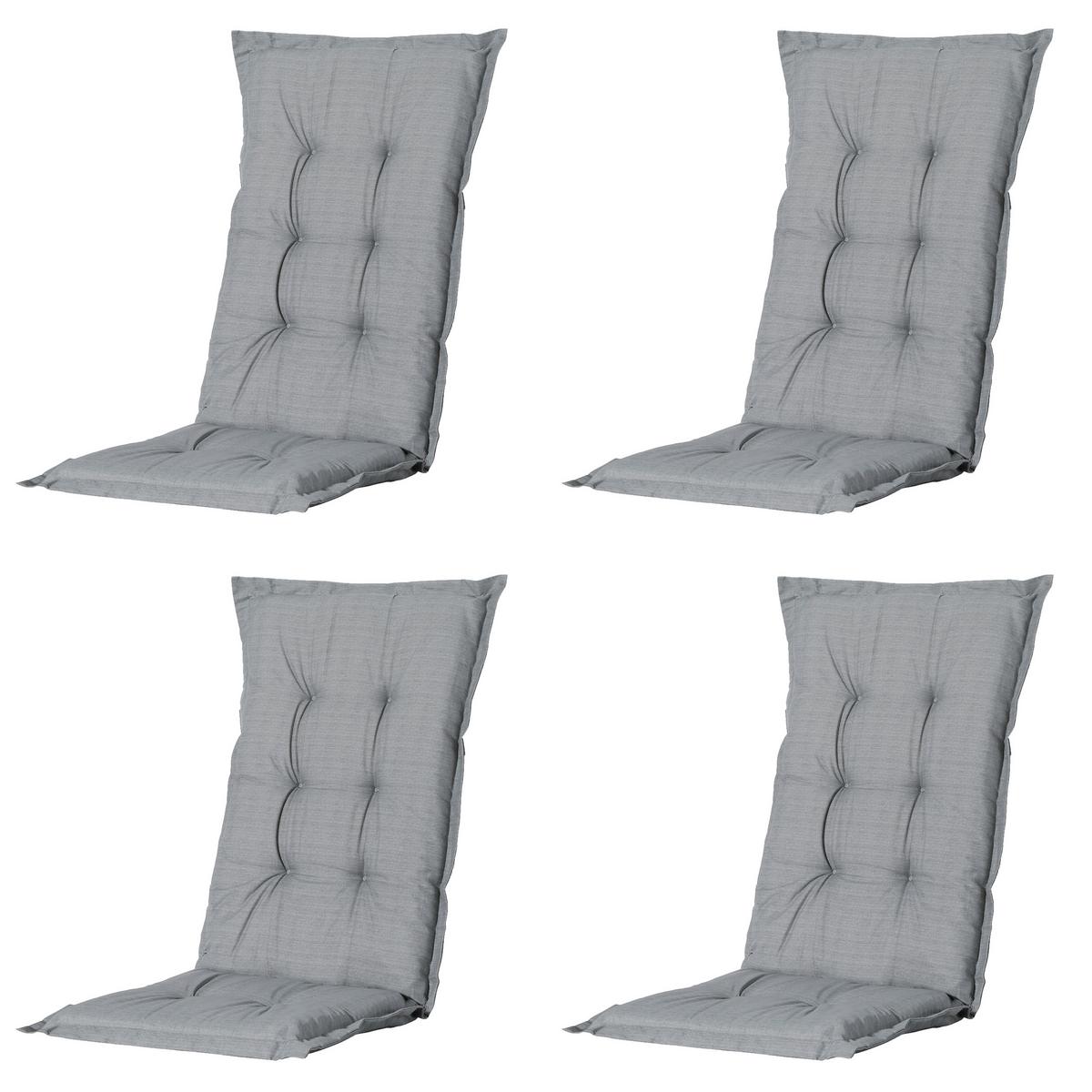 Gartenstuhl-set Tampa+auflagen Set - Anthrazit/Grau, MODERN, Kunststoff/Textil (44/111/50cm) - Gardenson