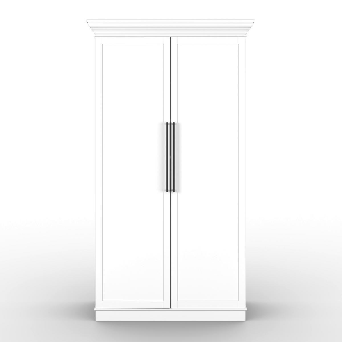 Kredenc Alvaro, š: 122 cm - bílá/černá, Moderní, kov/kompozitní dřevo (121,5/220/55,5cm) - Bessagi Home