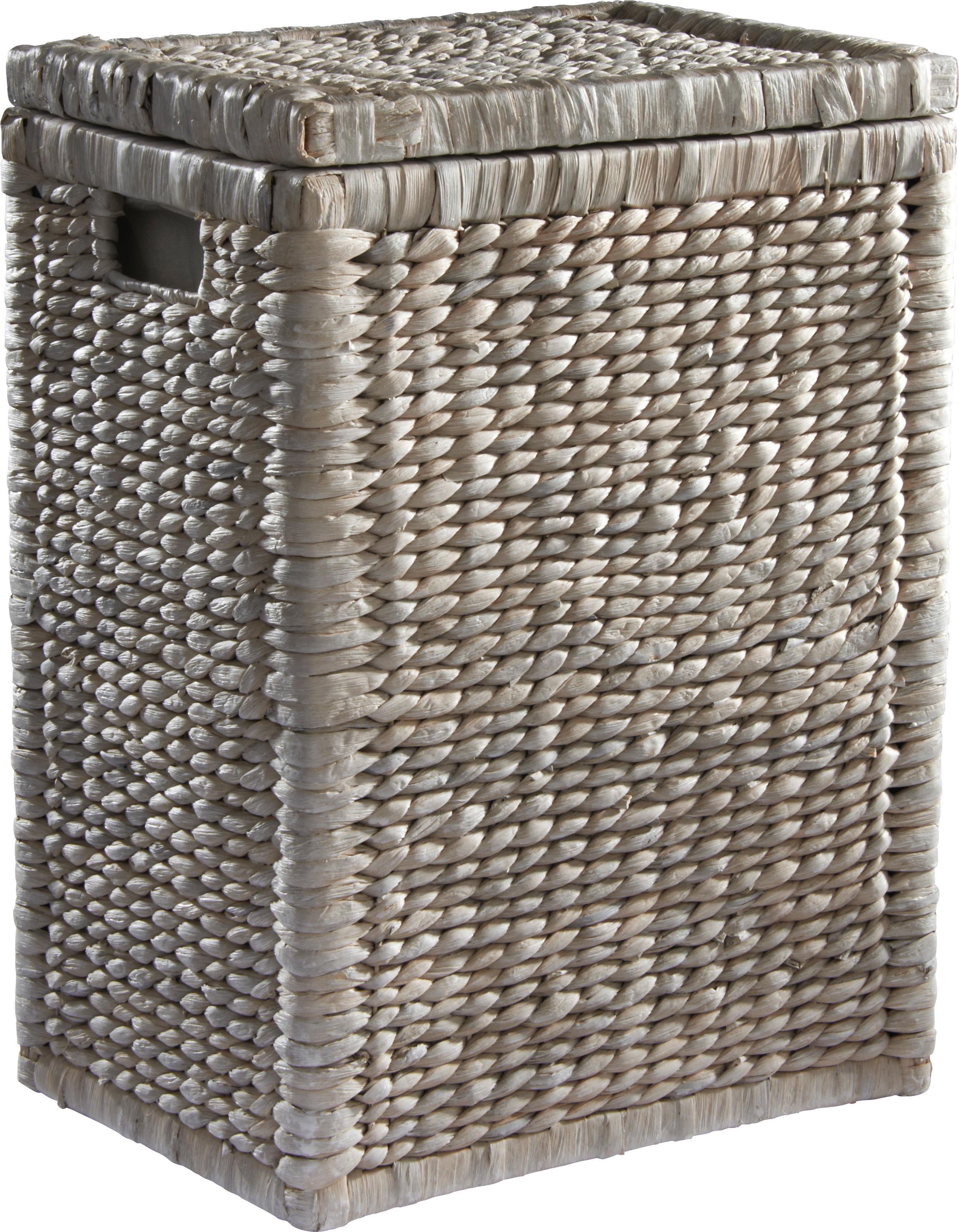Kôš na bielizeň Tobi I, 28l - biela, Romantik / Landhaus, drevo/prírodné materiály (36/50/26cm) - Zandiara