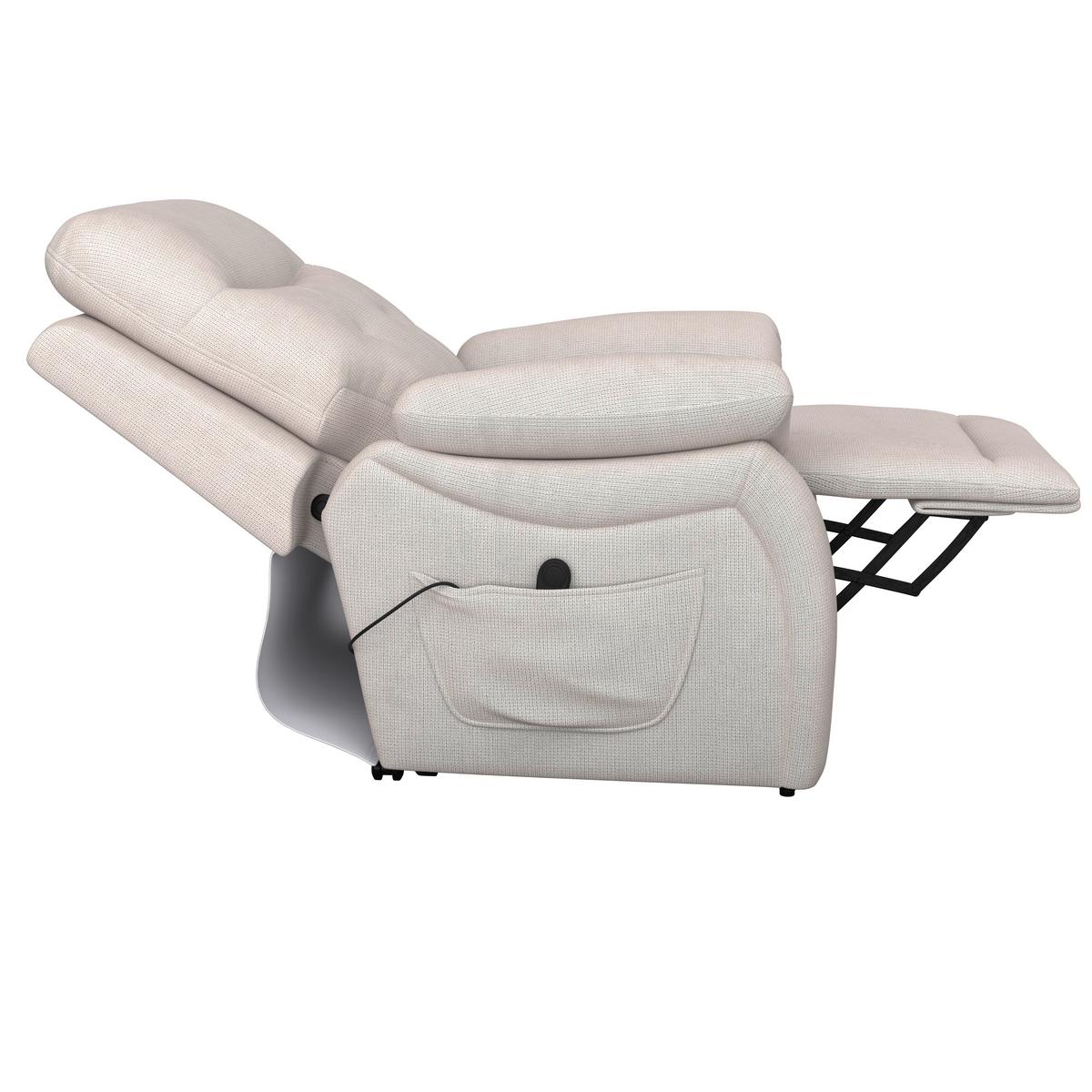 Relaxsessel Mario Webstoff beige, B: 89 cm - Beige/Schwarz, MODERN, Textil/Metall (89/107/94cm) - James Wood
