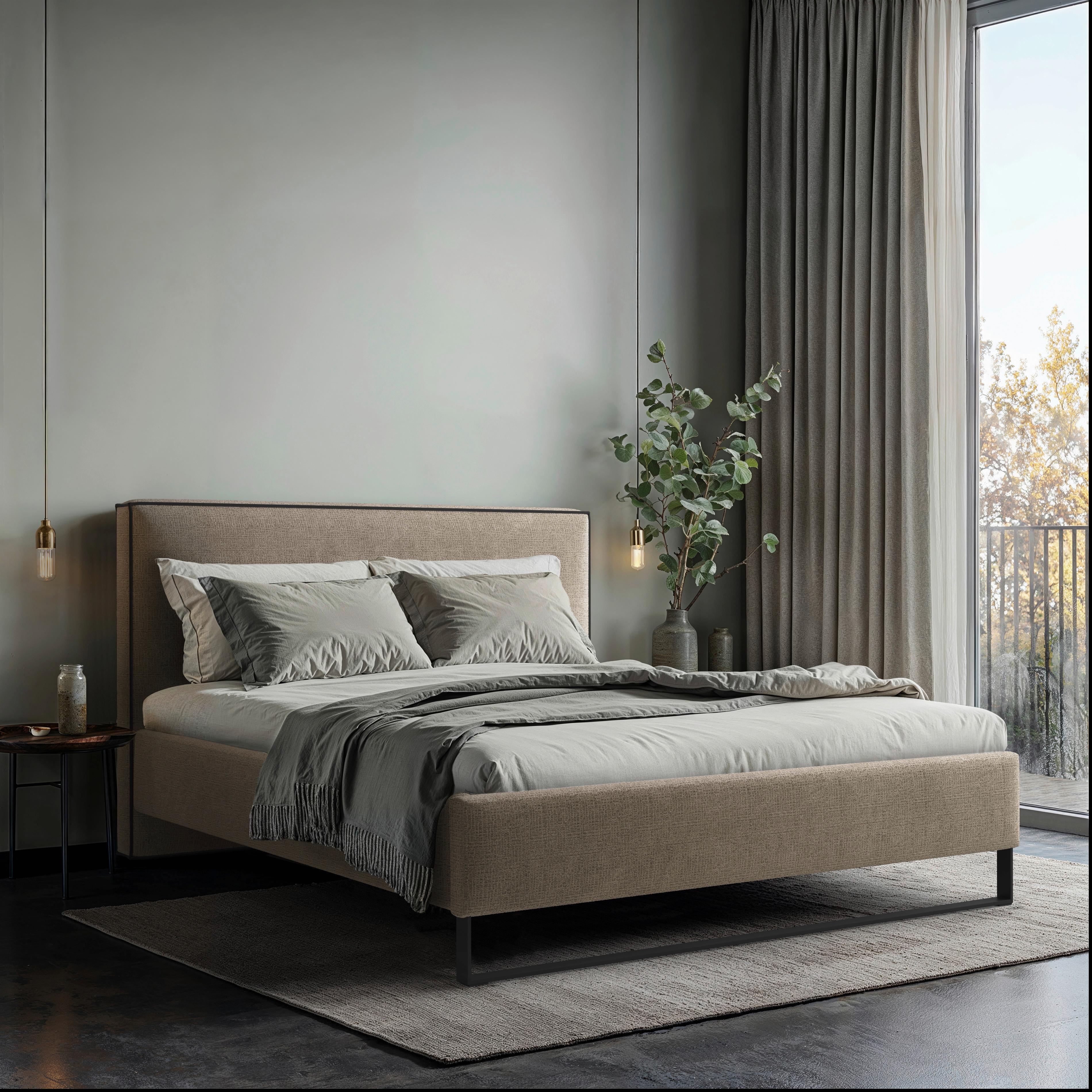 Polsterbett Winter Braun Lf: 180x200 Cm - Schwarz/Braun, MODERN, Holz/Holzwerkstoff (180/200cm) - MID.YOU