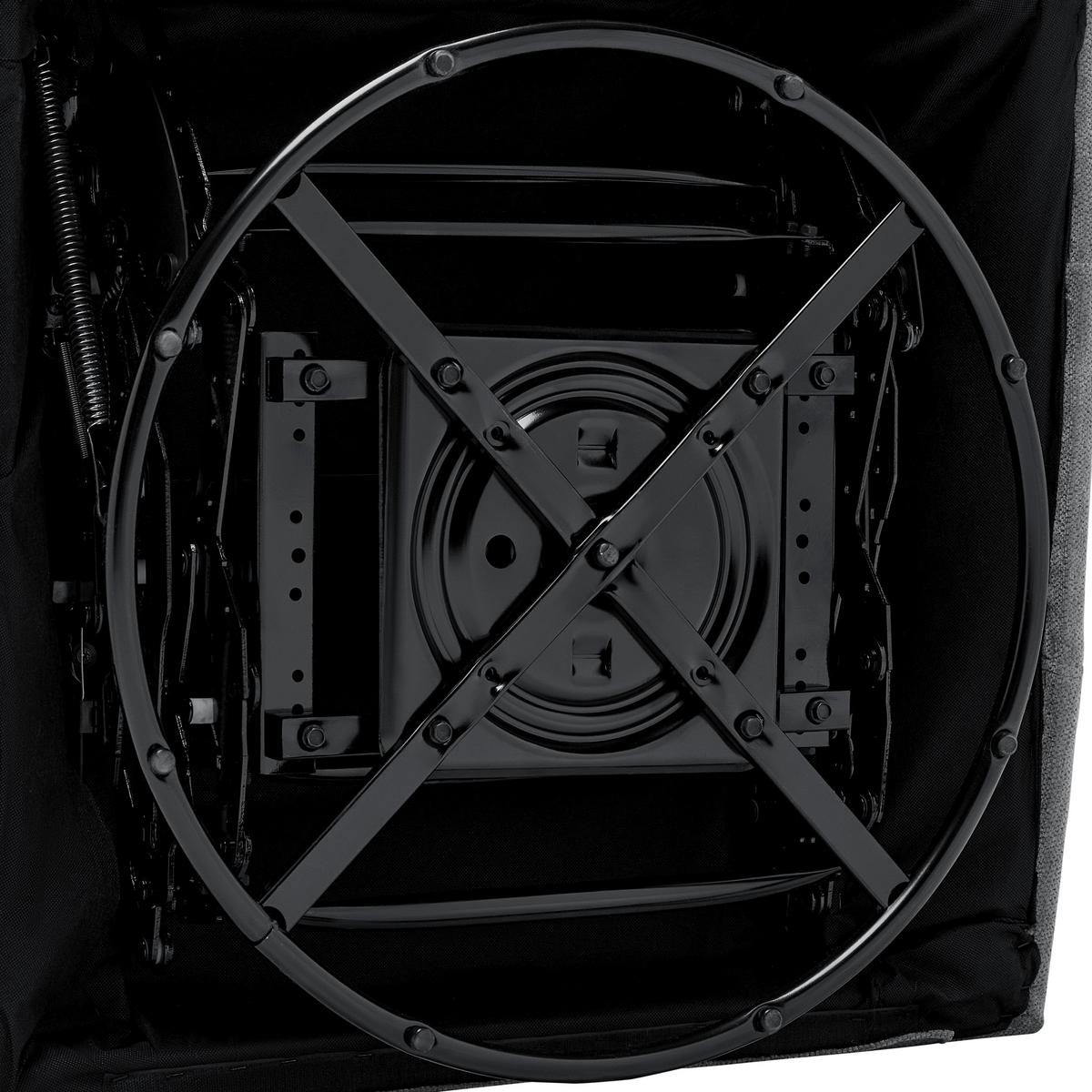 Relaxačné kreslo MELINDA, sivá tkanina, max. 140 kg - čierna/sivá, Konventionell, kov/drevo (76/103/96cm) - Mömax