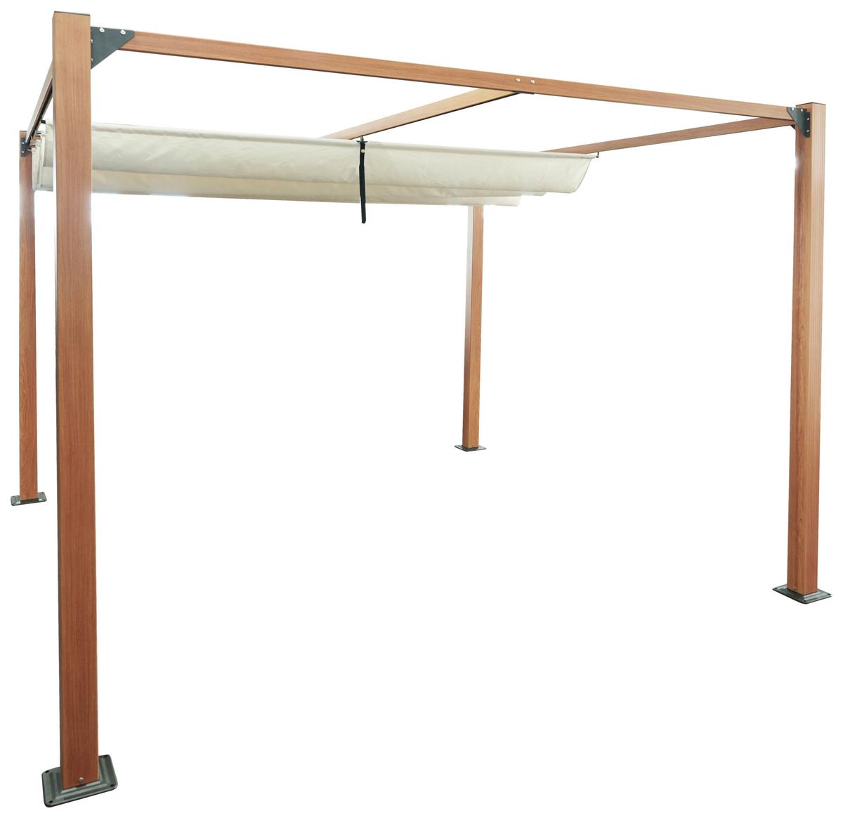 PAVILÓN JOSI - čierna/prírodná farba, Modern, kov/textil (300/230/300cm)