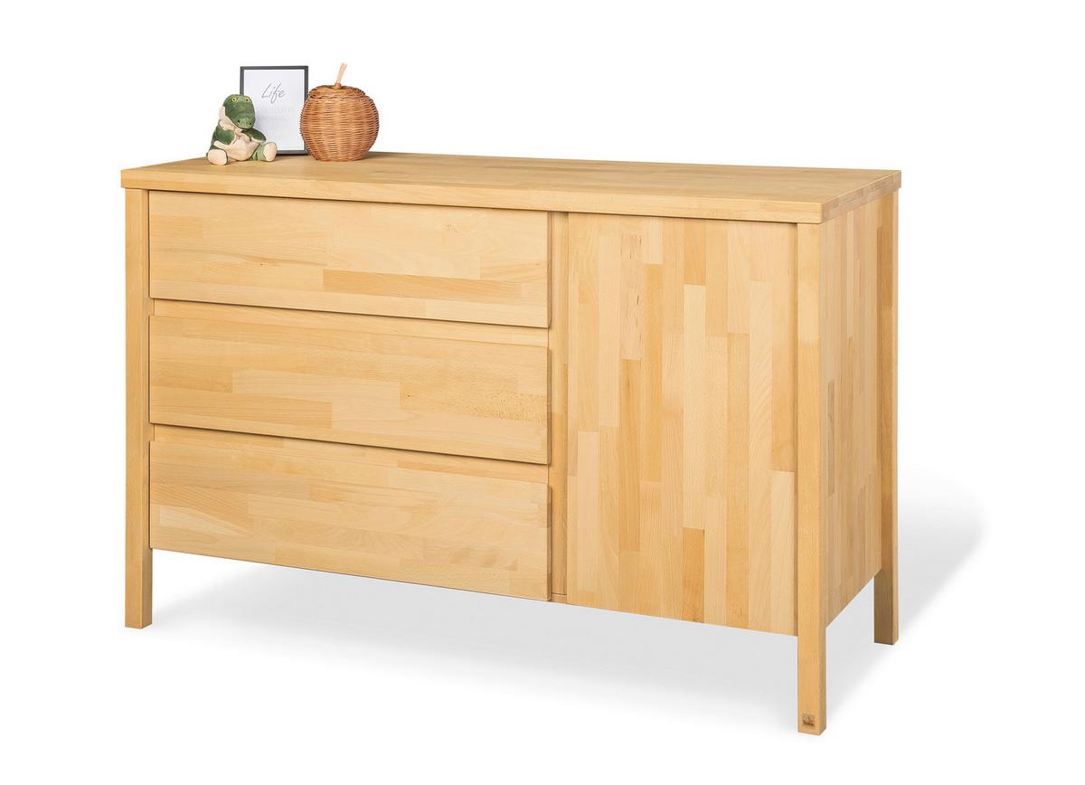 Wickelkommode Buche - Buchefarben, Natur, Holz (141/100/76cm) - Pinolino