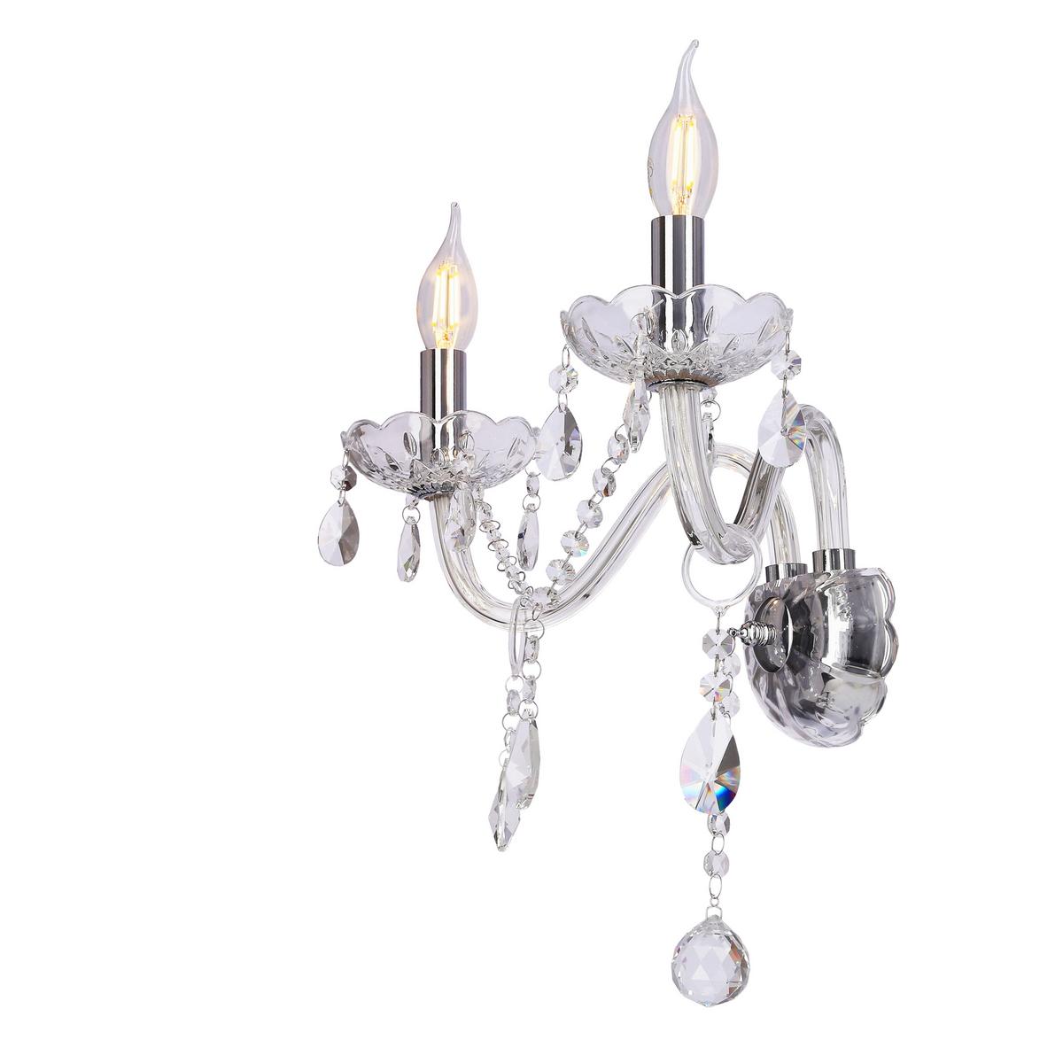 Wandleuchte 22-30276 Cristallo - Transparent, KONVENTIONELL (21/38/37cm)