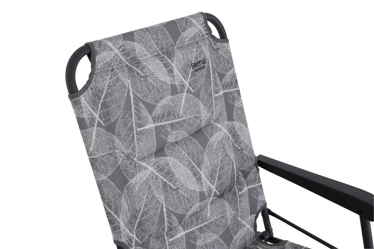 Campingsessel Klappbar Mit Armlehnen - Anthrazit/Grau, KONVENTIONELL, Textil/Metall (55/99/73cm) - Siena Garden