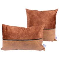 Zierkissen Picco 125 2er-Set Cappucino/Terracotta B:30/45cm - Terracotta/Cappuccino, KONVENTIONELL, Textil (30x45/50x45cm)
